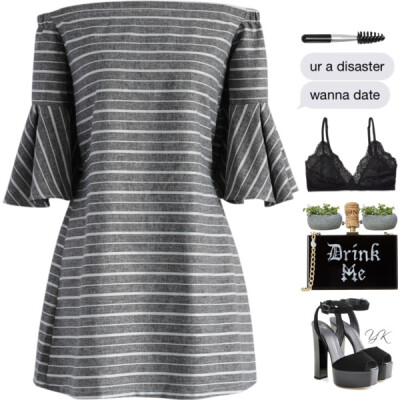 #black #grey #stripe #casual #luxury #fashion #beauty #cute #style