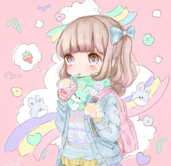 少女心粉嫩可爱少女头像♡无水印二次元萝莉头像插画♡ pink pink pink。 ◡̈⃝♡ @暖心少女记