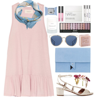 A fashion look from November 2016 featuring ripped tank top, metallic heel sandals and dora wallet. Browse and shop related looks.