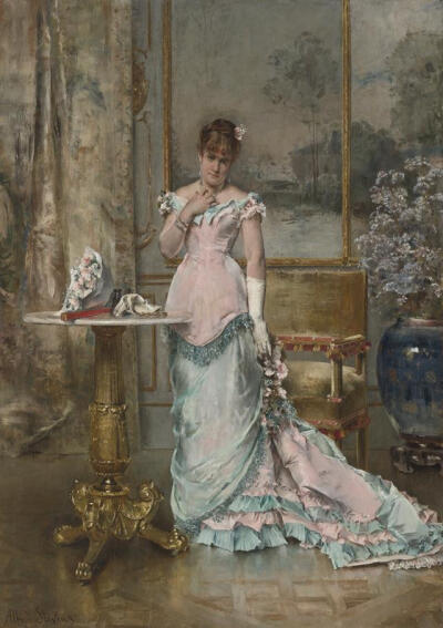 Alfred Stevens ~ L'Attente