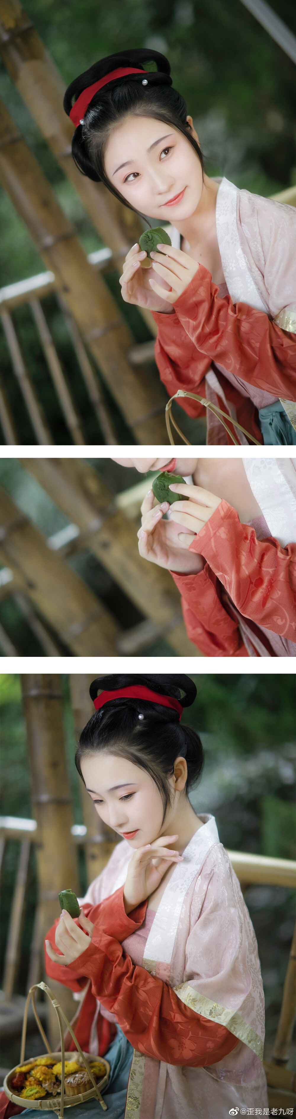 #汉服写真#
「红藕香残玉簟秋」
摄影：@歪我是老九呀
妆造:@沉欲雪
出境：@大脑门滋儿
衣：@踏云馆汉服
#日本旅拍##汉服约拍##国风大赏# ​​​