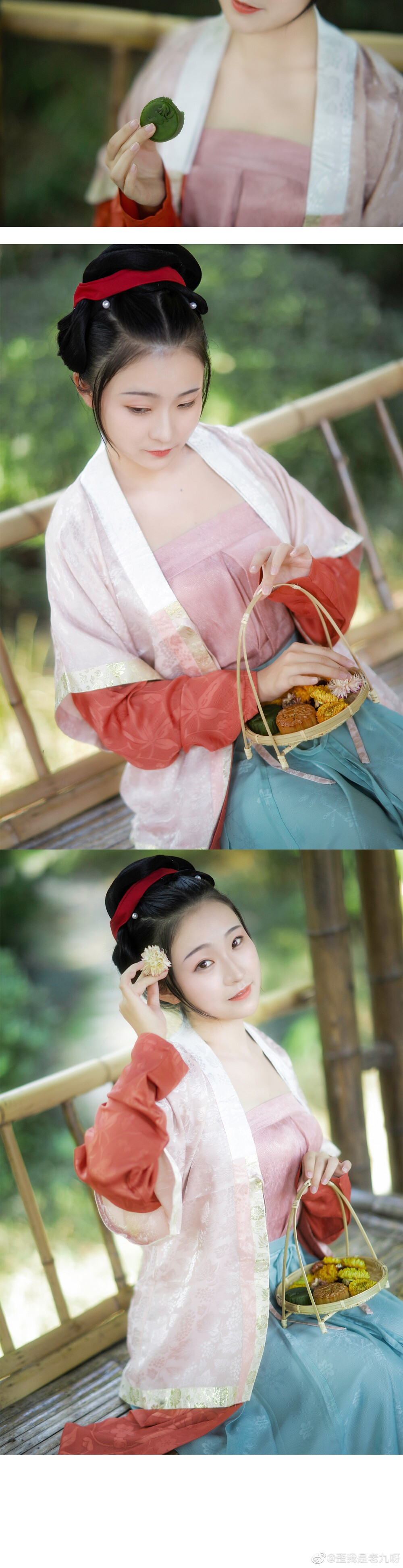 #汉服写真#
「红藕香残玉簟秋」
摄影：@歪我是老九呀
妆造:@沉欲雪
出境：@大脑门滋儿
衣：@踏云馆汉服
#日本旅拍##汉服约拍##国风大赏# ​​​