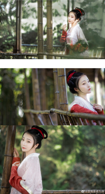 #汉服写真#
「红藕香残玉簟秋」
摄影：@歪我是老九呀
妆造:@沉欲雪
出境：@大脑门滋儿
衣：@踏云馆汉服
#日本旅拍##汉服约拍##国风大赏# ​​​