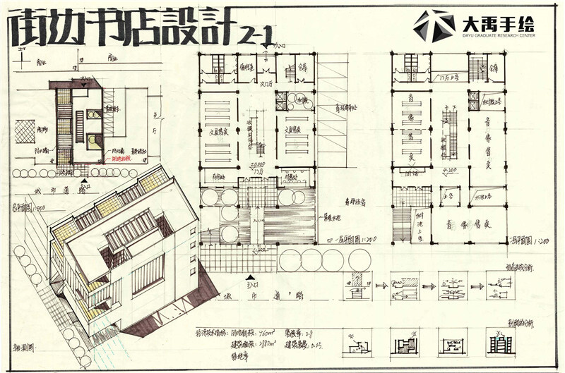 大禹手绘建筑快题优秀作品欣赏（合辑1）