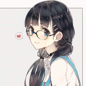 动漫 女头 戴眼镜