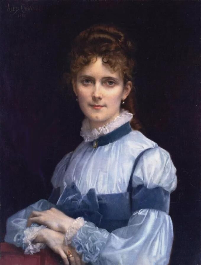 亚历山大·卡巴内尔（alexandre cabanel，1823 - 1889）1—— 是法兰西第二帝国最有影响力的学院派画家之一，拿破仑三世在1863年的巴黎沙龙买下他的《维纳斯的诞生》确立了他的声名；并在1855年荣获过巴黎世博会一等奖章和1865年巴黎沙龙荣誉勋章。