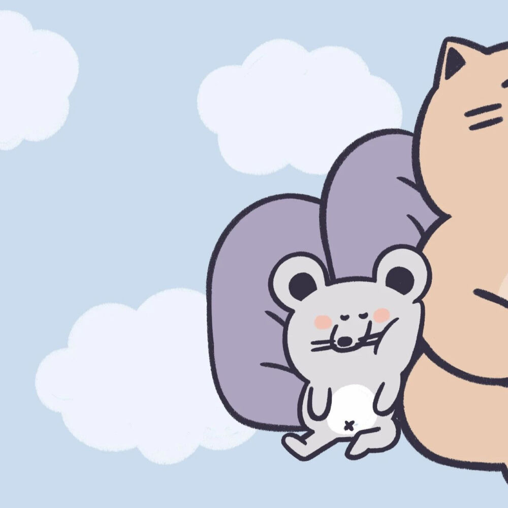 超可爱情侣头像来源动物办公室卡哇伊