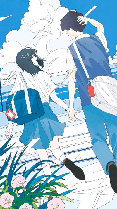 手绘人物作品插画
蓝色系动漫壁纸