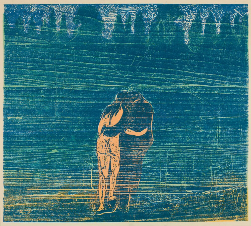 “他不愿是孤独的”
Edvard Munch/爱德华·蒙克的版画
1863-1944 ​​​