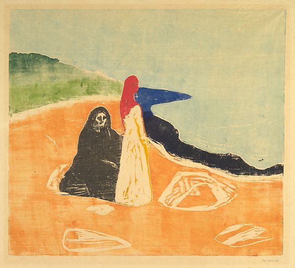 “他不愿是孤独的”
Edvard Munch/爱德华·蒙克的版画
1863-1944 ​​​