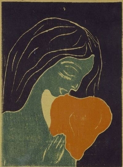 “他不愿是孤独的”
Edvard Munch/爱德华·蒙克的版画
1863-1944 ​​​