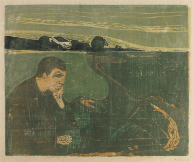 “他不愿是孤独的”
Edvard Munch/爱德华·蒙克的版画
1863-1944 ​​​