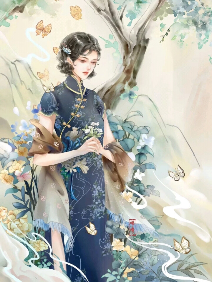 民国风插画合集
绘师：哗哗HUAHUA
图源:小红书
若转载自觉标注原创画师＋图源