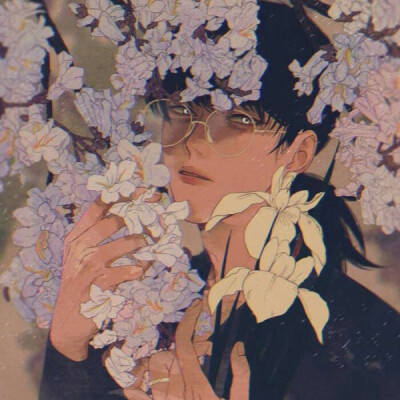 【动漫男头】隐于花海 眼镜控 文艺少年 眼神忧郁