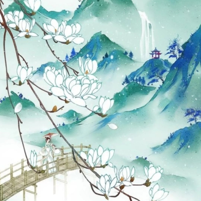 ——
温山软水万千，不及你眉眼半分。
头像背景套图cr:清夏十五
背景图画师:点意画