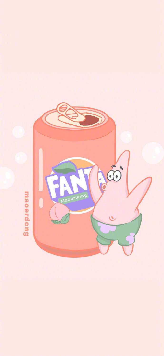 手机壁纸食物壁纸饮料壁纸文字饮料可爱暖色系系列动画片人物