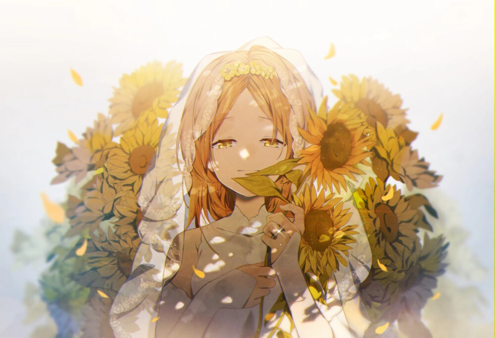 #少女# 向日葵の花嫁
画师：おむたつ/omutatsu