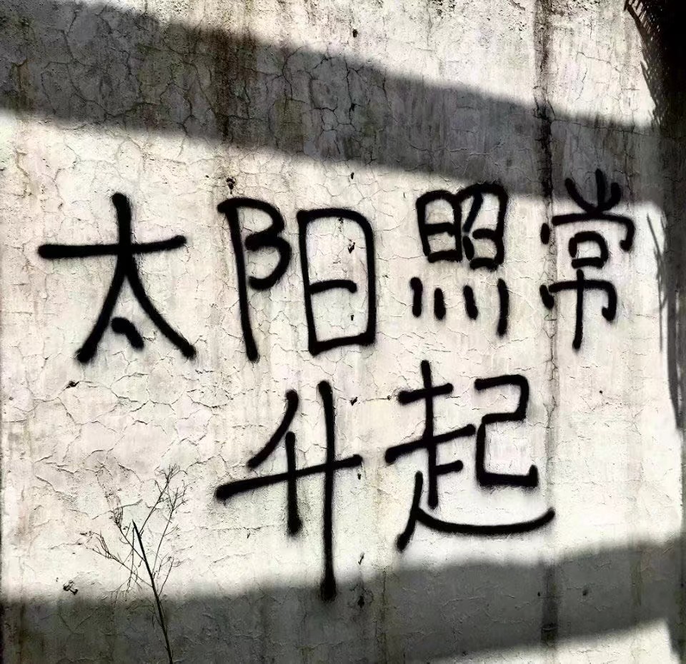 一些人们随手拍的标语和留下的字