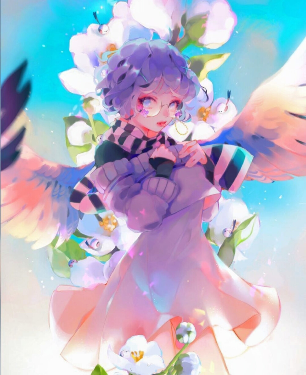 #动漫图片##插画##美图欣赏# 插画师：nayu_illust ​​​ 太美了吧. ​​​