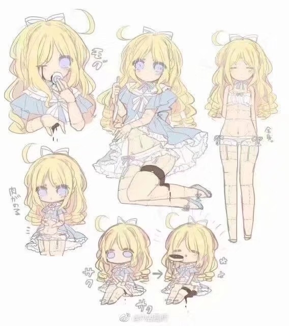 #橙子的人设专辑# 日系 人设 动漫 服装 二次元 设计 美学 搬运 lolita 素材