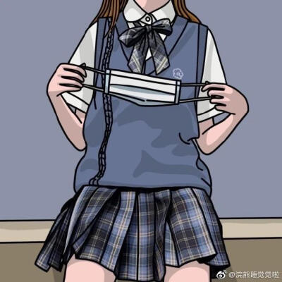 JK制服女生头像，出完堆糖，请多多指教