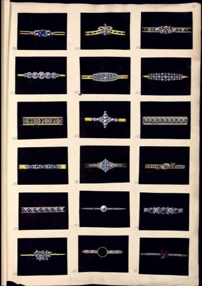 19世纪珠宝百态——巴黎装饰艺术博物馆收藏的珠宝图谱“Modèles de bijouterie et de joaillerie par Auguste Blender” ​​​