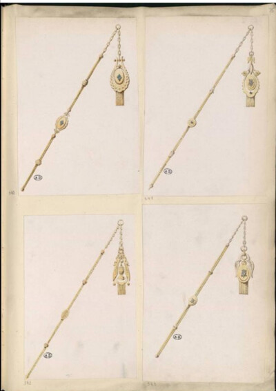 19世纪珠宝百态——巴黎装饰艺术博物馆收藏的珠宝图谱“Modèles de bijouterie et de joaillerie par Auguste Blender” ​​​