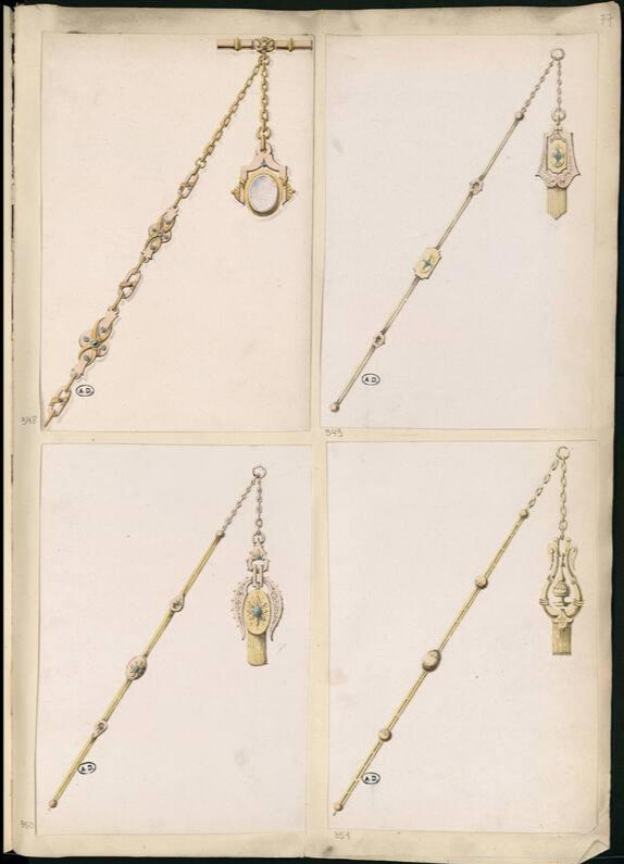 19世纪珠宝百态——巴黎装饰艺术博物馆收藏的珠宝图谱“Modèles de bijouterie et de joaillerie par Auguste Blender” ​​​