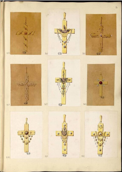 19世纪珠宝百态——巴黎装饰艺术博物馆收藏的珠宝图谱“Modèles de bijouterie et de joaillerie par Auguste Blender” ​​​
