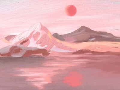 背景 夕阳和粉色