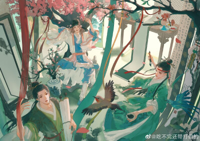 #江南百景图#
师徒组
画师:吃不完还带打包的