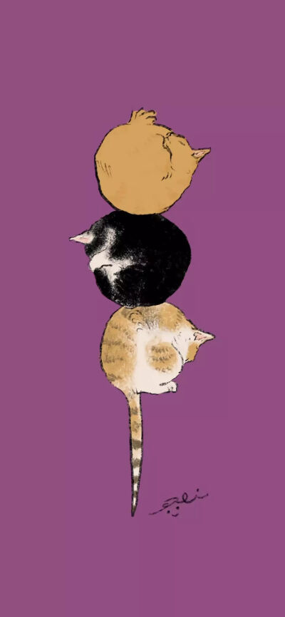 猫咪插画壁纸