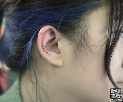 鬼手纹身小鬼店 耳朵线条 纹身师阿旭
