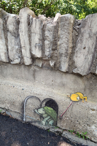 David zinn 街头粉笔插画 