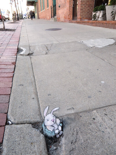 David zinn 街头粉笔插画 