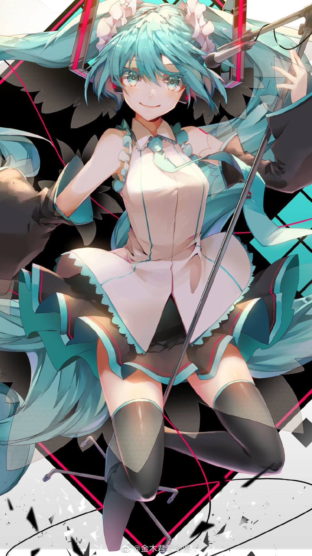 动漫图:（初音＃双马尾）＊