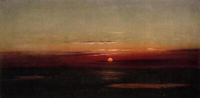 马丁·约翰逊·赫德 ​Martin Johnson Heade 油画风景夕阳 夏天的颜色 详细介绍请关注新浪微博@西画热 你我暮年，闲坐庭院，云卷云舒听雨声，星密星稀赏月影，花开花落忆江南，你话往时，我画往事。新浪微博同名@国画…