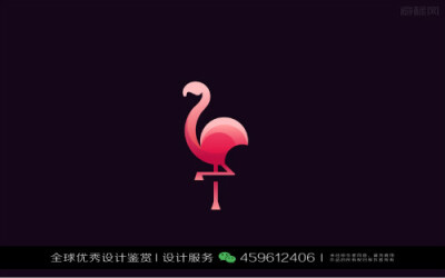 白鹤 鸟 动物 LOGO设计标志品牌设计作品欣赏 (39)