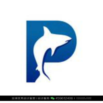 字母P 鲸鱼 动物 LOGO设计标志品牌设计作品欣赏 (116)