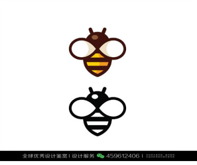 蜜蜂 昆虫 LOGO设计标志品牌设计作品欣赏 (111)