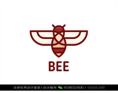 蜜蜂 昆虫 LOGO设计标志品牌设计作品欣赏 (110)