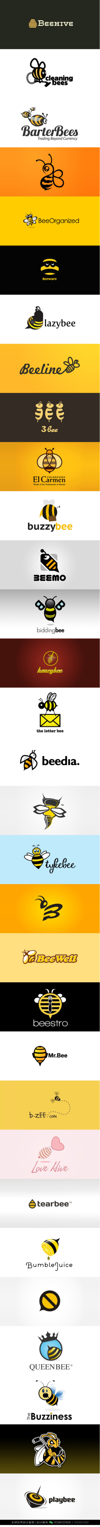 蜜蜂 昆虫 LOGO设计标志品牌设计作品欣赏 (127)