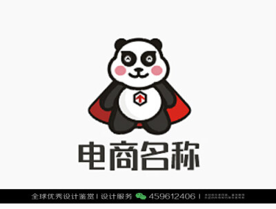 熊猫 动物 LOGO设计标志品牌设计作品欣赏 (103)