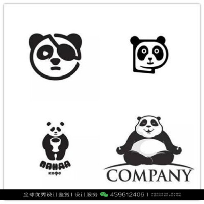 熊猫 动物 LOGO设计标志品牌设计作品欣赏 (130)