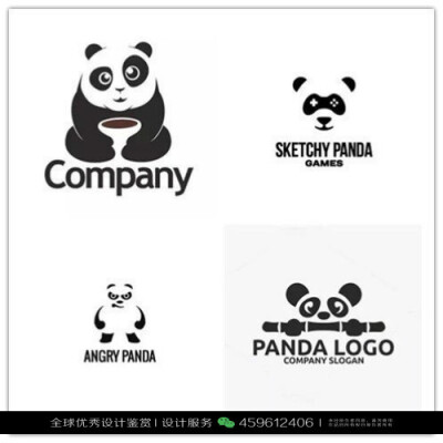 熊猫 动物 LOGO设计标志品牌设计作品欣赏 (129)