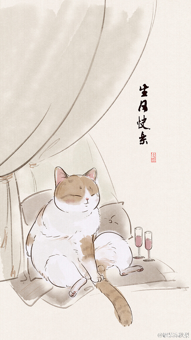 猫猫插画壁纸