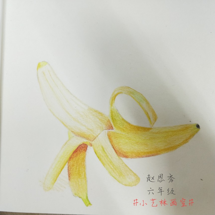 彩铅画，静物水果蔬菜