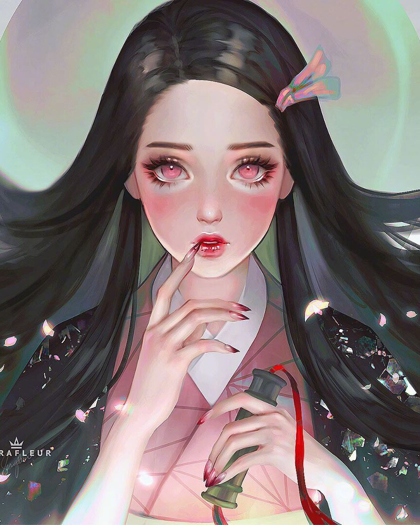 厚涂人物，抱图留赞