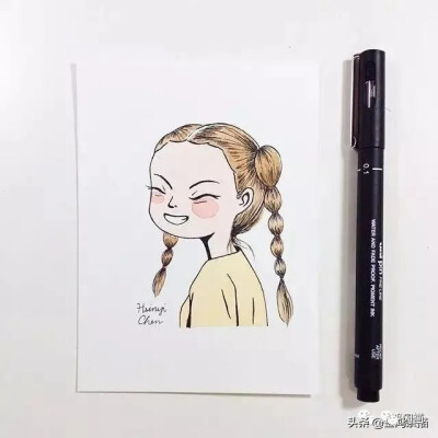 针管笔淡彩人物小画
Hsinyi Chen
台湾艺术家
