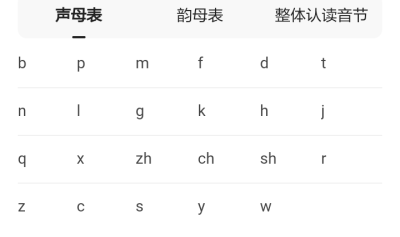 拼音表